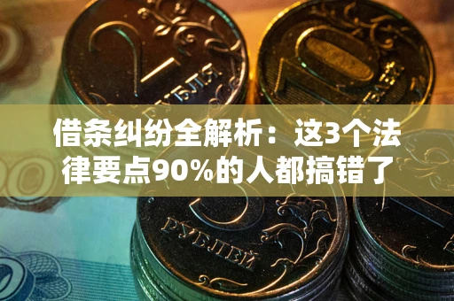 济南借条纠纷全解析：这3个法律要点90%的人都搞错了