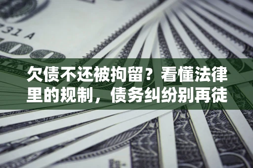 济南欠债不还被拘留？看懂法律里的规制，债务纠纷别再徒劳奔波
