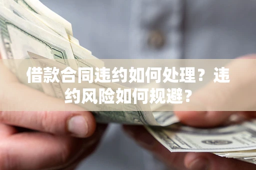 济南借款合同违约如何处理？违约风险如何规避？